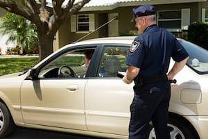 Car being pulled over