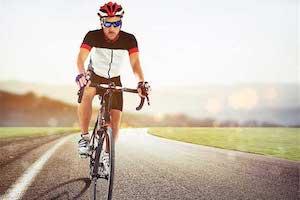 Man riding a bike