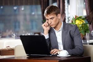 Man using computer